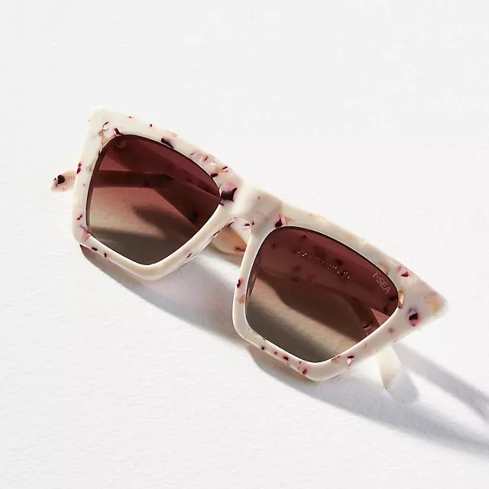 NWT I-SEA x Anthropologie Lucy Polarized Sunglasses NEW UV Protection Cat-Eye